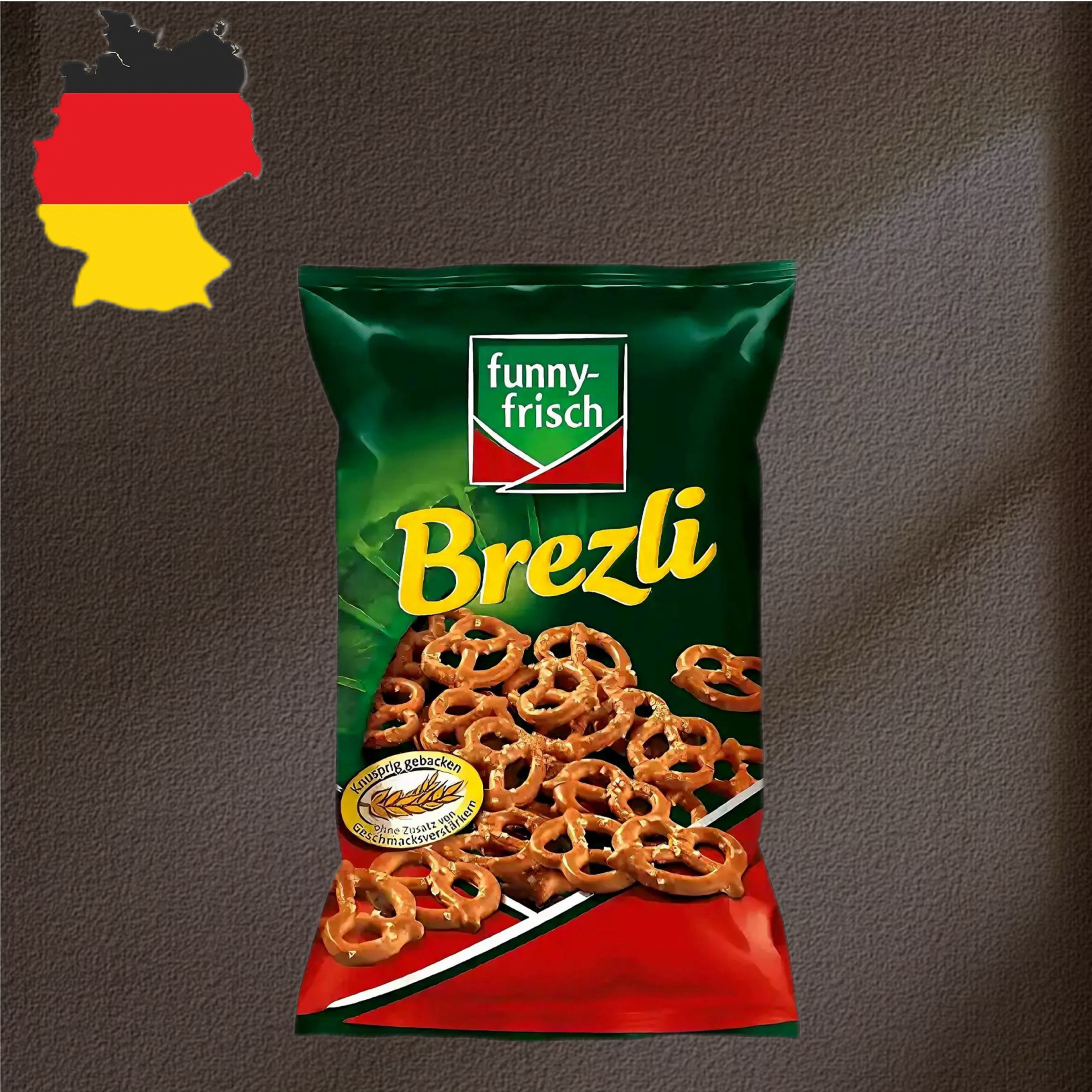 德国代购【全场满300包邮】funny frisch海盐八字麻花饼干160g