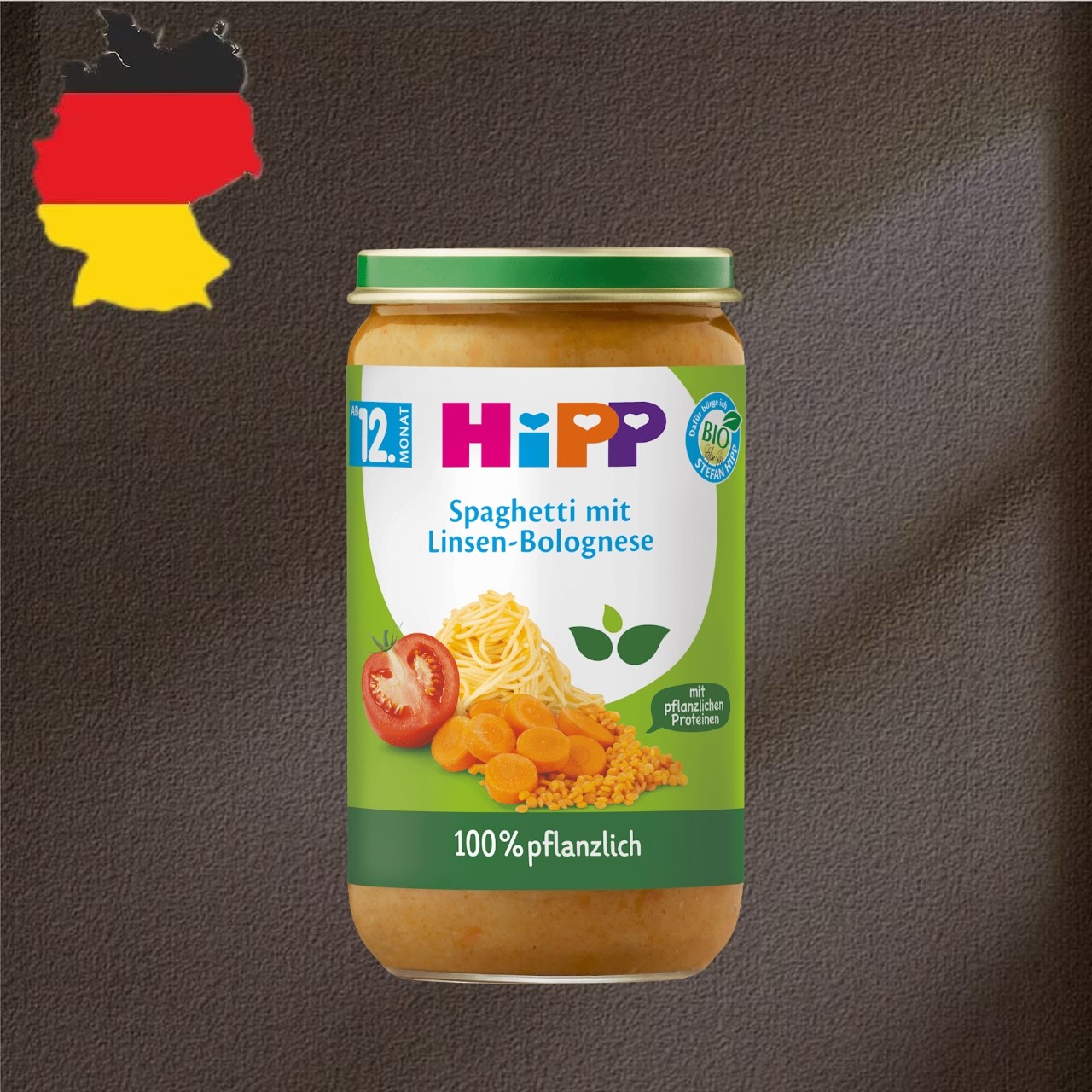 德国代购【满300包邮】HIPP12个月+有机意大利面小扁豆辅食250g