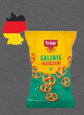 德国代购【全场满300包邮】schar无麸质无糖椒盐八字饼干150g