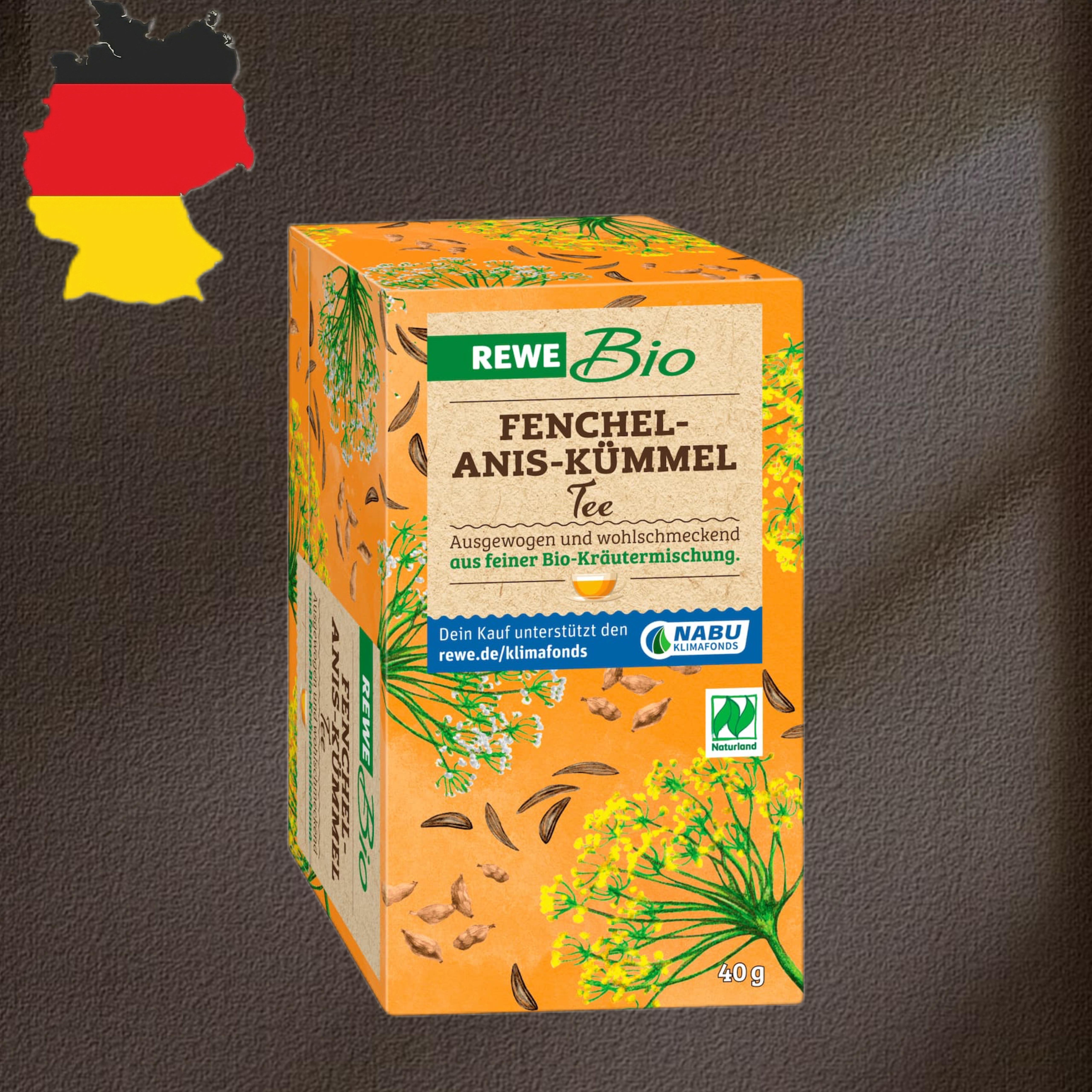 德国代购【全场满300包邮】REWE有机茴香八角香料茶40g