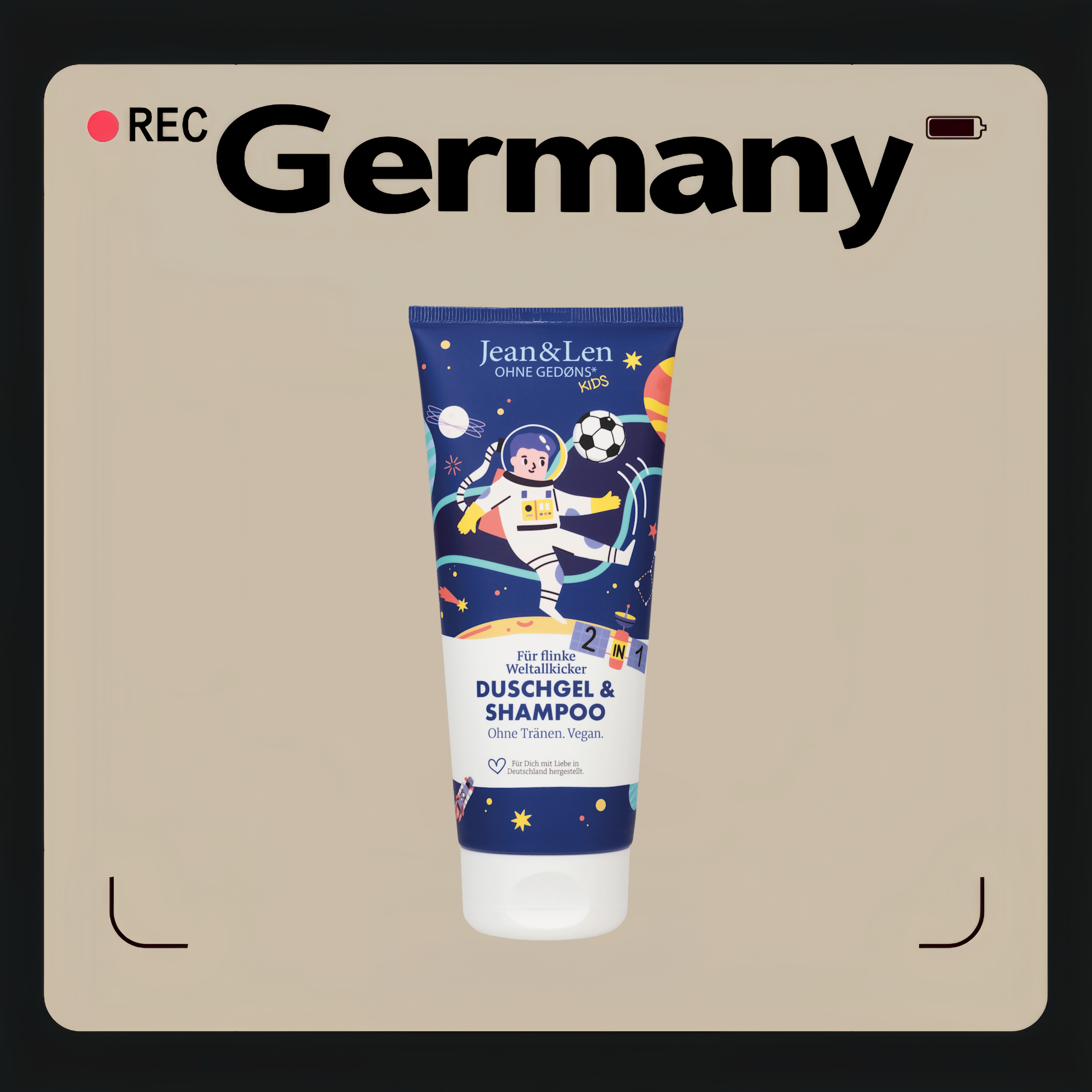 德国代购【全场满300包邮】Jean&Len足球小将沐浴露200ml