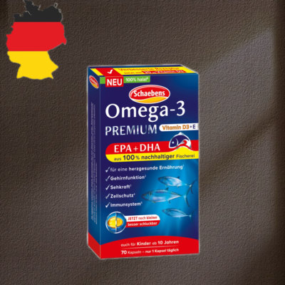德国代购【全场满300包邮】Schaebens雪本诗深海鱼油胶囊70粒