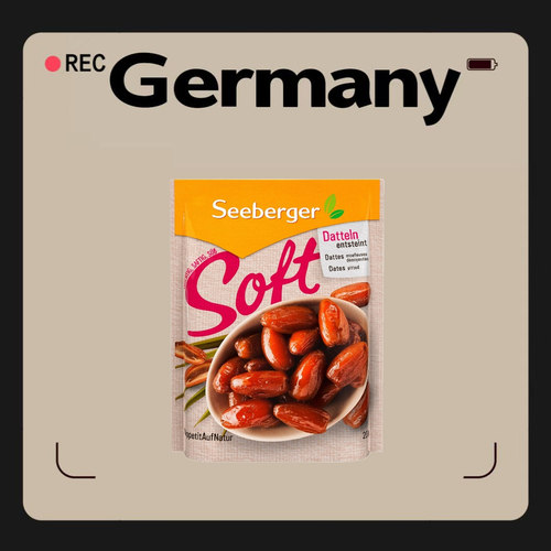 德国代购【全场满300包邮】Seeberger柔软椰枣干200g