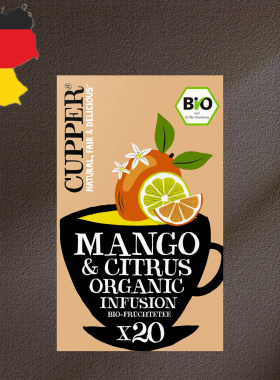 德国代购【全场满300包邮】Cupper有机芒果青柠茶36g
