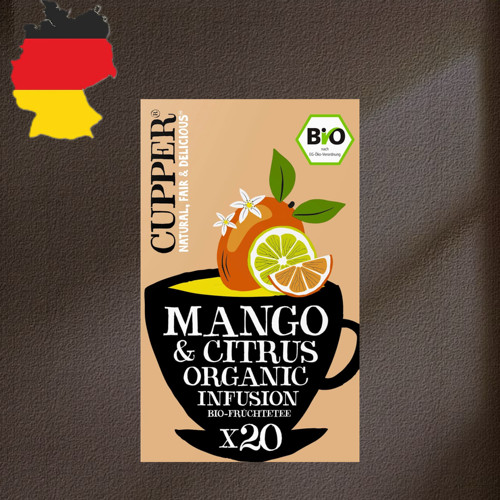 德国代购【全场满300包邮】Cupper有机芒果青柠茶36g
