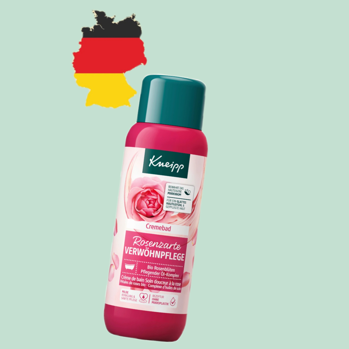 德国代购《全场满300包邮》kneipp有机幽香玫瑰精华泡泡浴400ml