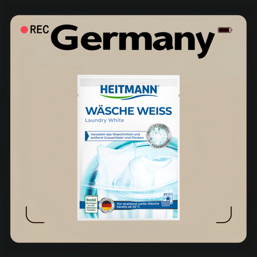 德国代购【全场满300包邮】Heitmann白色衣物清洗剂50g