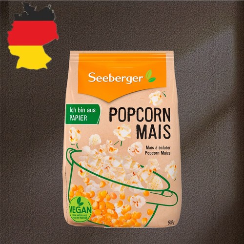 德国代购【全场满300包邮】Seeberger 原味爆米花500g