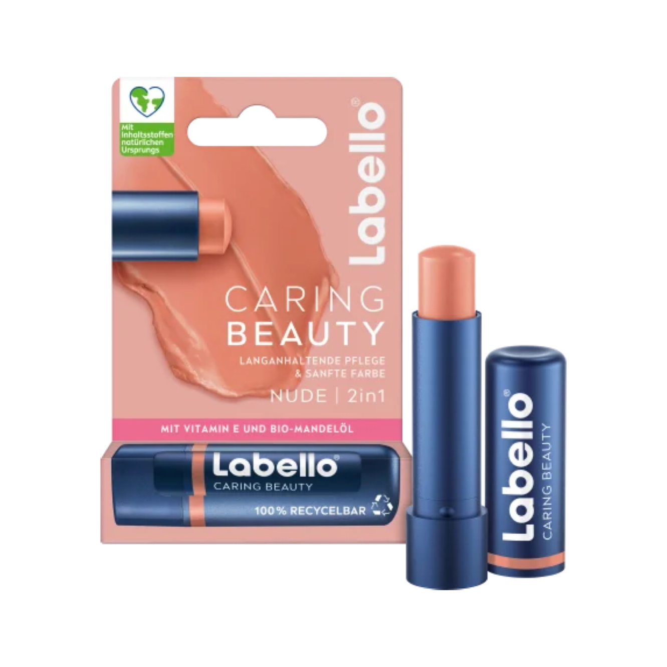 德国代购【全场满300包邮】Labello二合一裸色唇膏4.8g