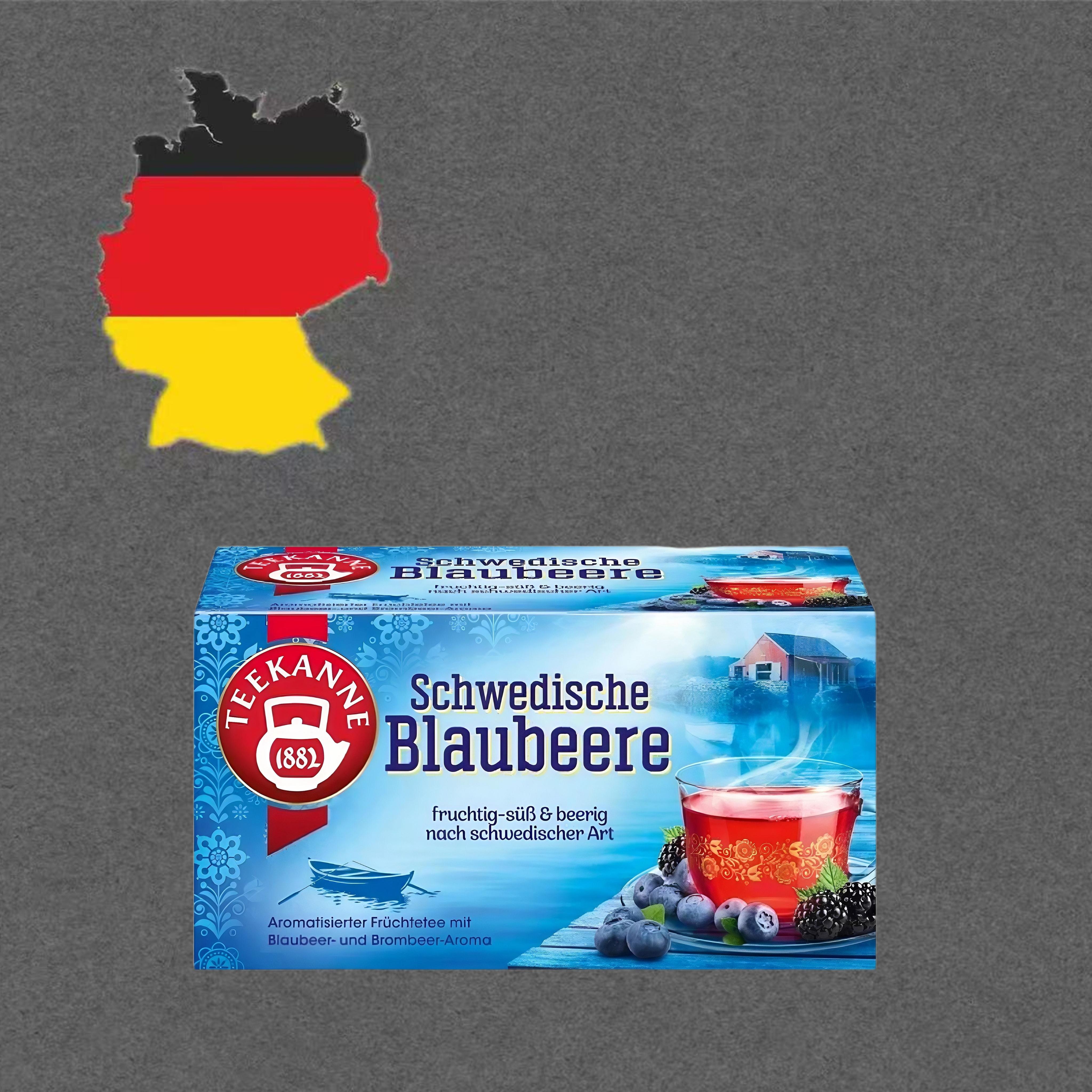 德国代购【全场满5盒包邮】teekanne瑞典蓝莓水果茶45g