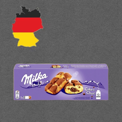 德国代购【全场满300包邮】milka妙卡巧克力夹心蛋糕175g