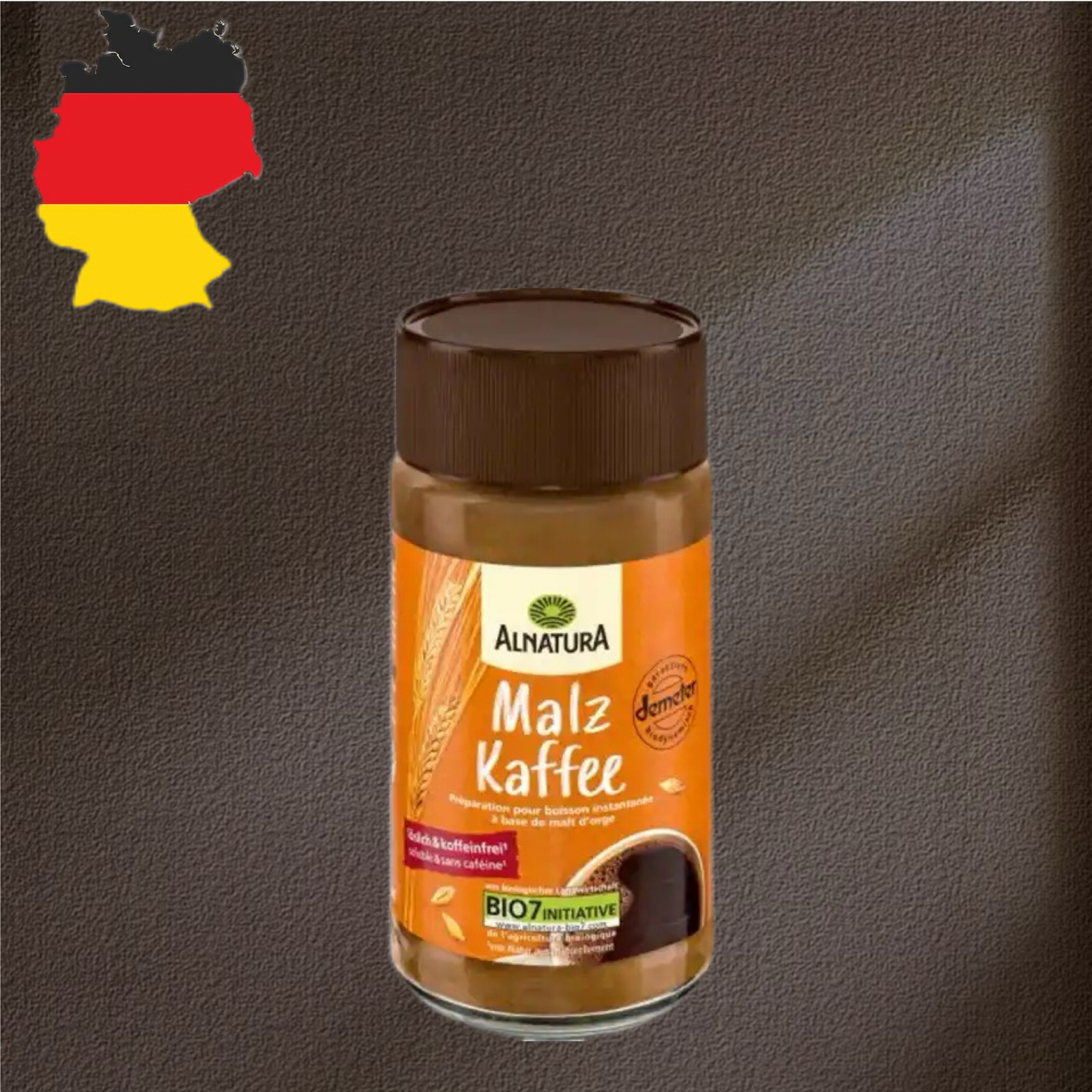 德国代购全场300包邮alnatura有机麦芽替代无咖啡因速溶咖啡100g