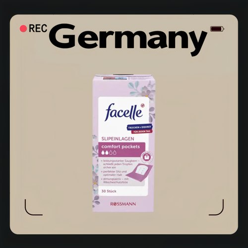 德国代购【全场满300包邮】facelle舒适独立包装护垫30片/包