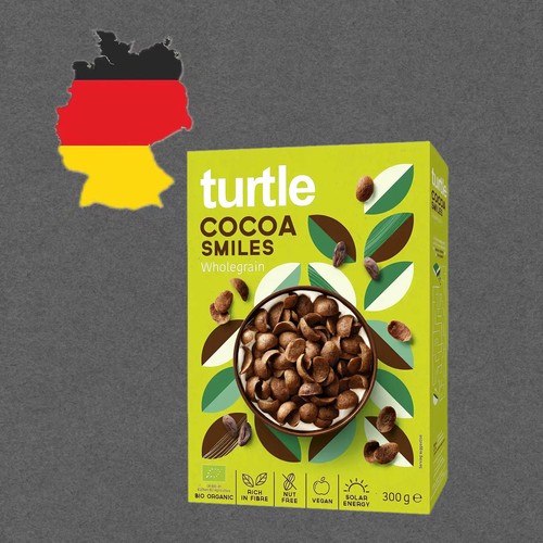 德国代购【全场满300包邮】Turtle有机可可全谷物脆300g