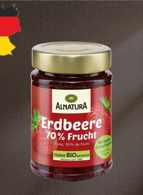 德国代购【全场满300包邮】Alnatura 有机草莓龙舌兰果酱200g