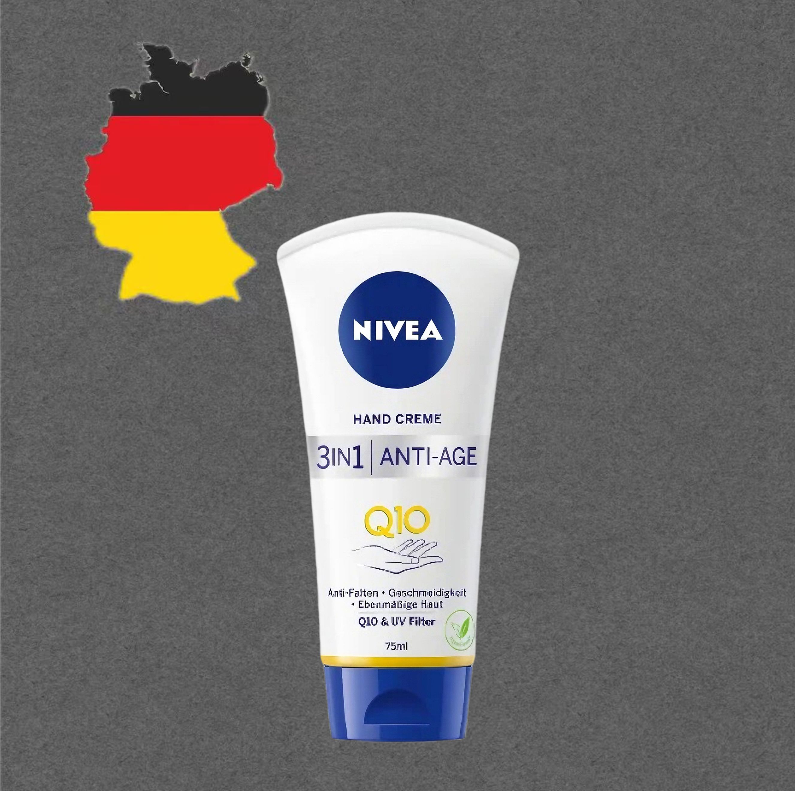 德国代购【满300包邮】nivea妮维雅三合一辅酶Q10抗老护手霜75ml