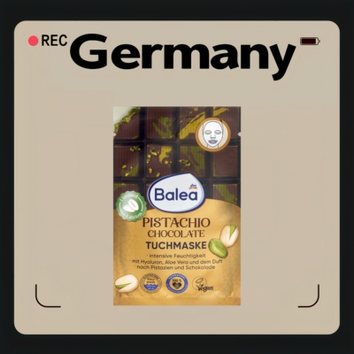 德国代购【全场满300包邮】balea巧克力开心果面膜一片装