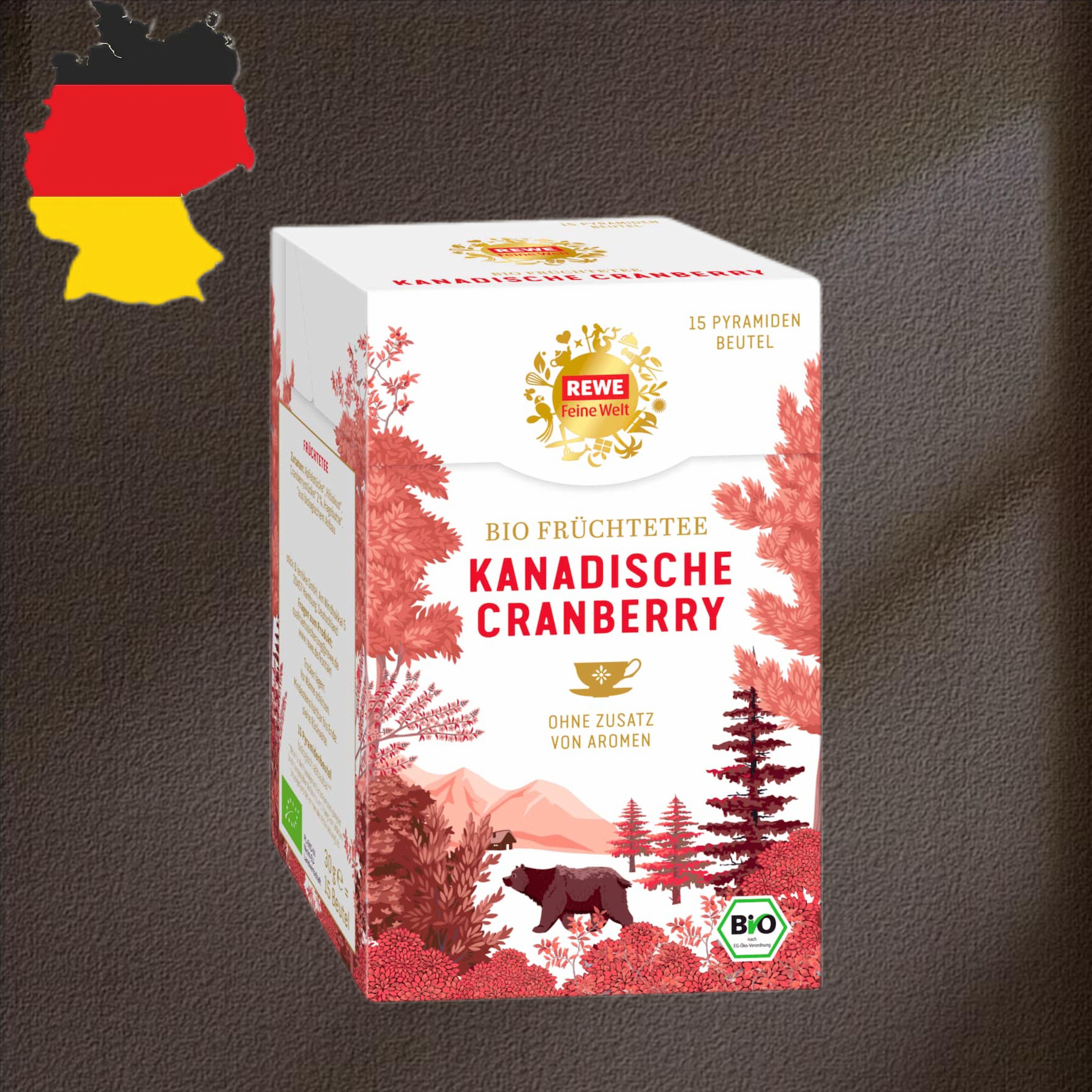 德国代购【全场满300包邮】REWE有机加拿大莓果茶30g