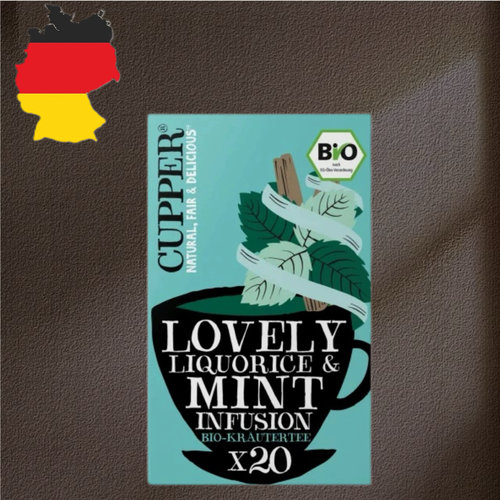 德国代购【全场满5盒包邮】cupper有机甘草薄荷花草茶30g