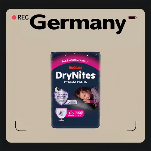 德国代购【全场满300包邮】DryNites3-5岁女孩卫生裤10片装