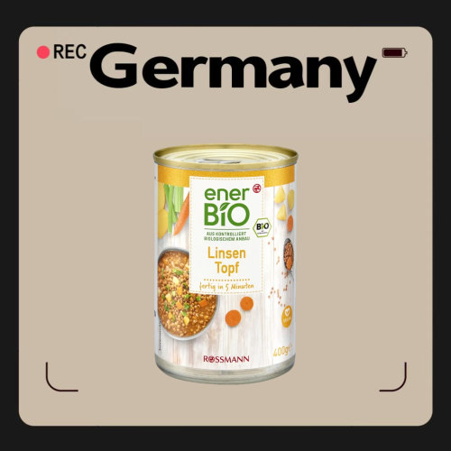 德国代购【全场满300包邮】ener bio有机小扁豆汤400g