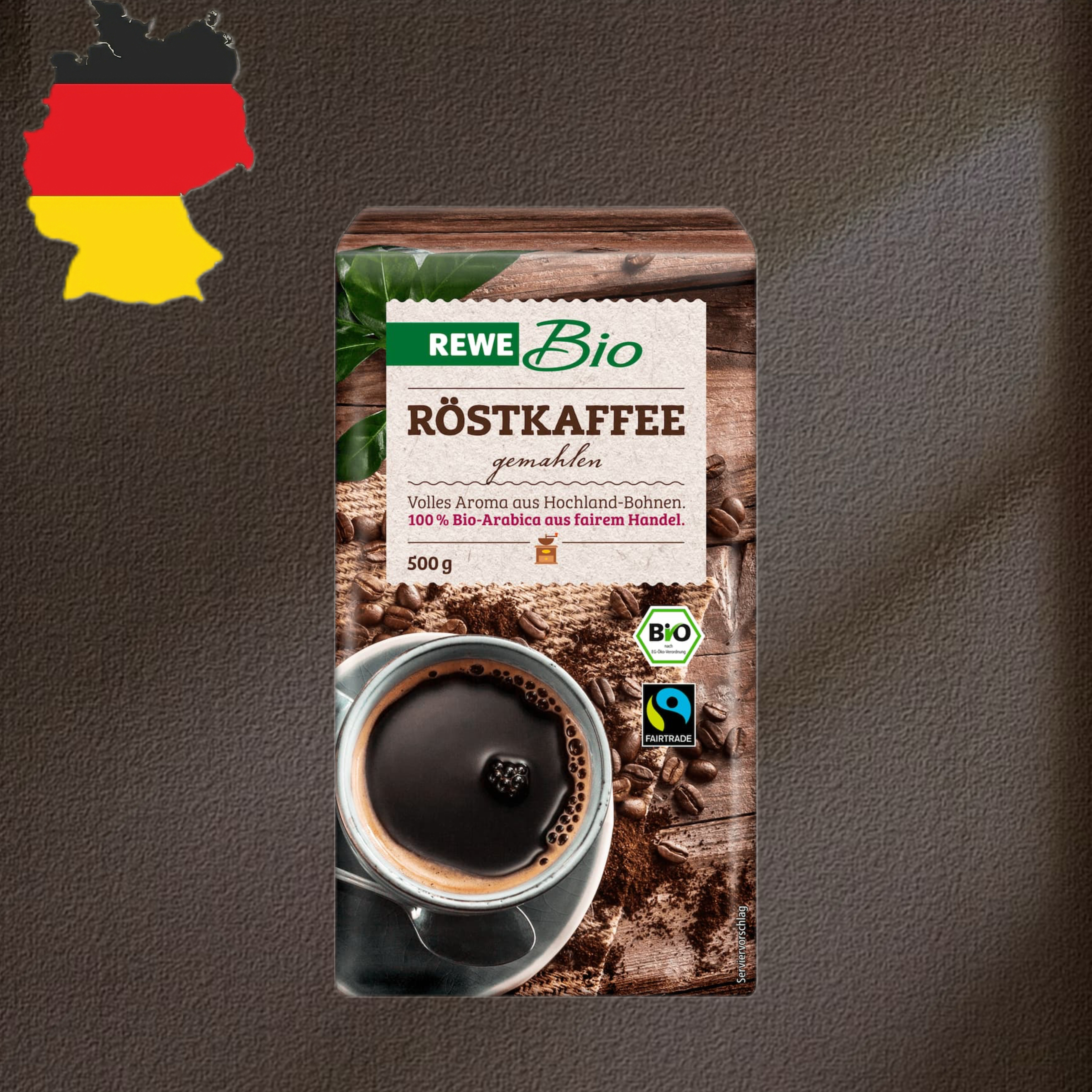 德国代购【全场满300包邮】REWE有机烘焙咖啡粉500g