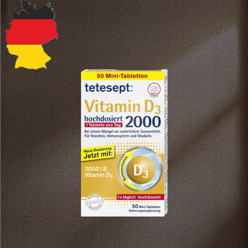 德国代购【全场满300包邮】tetesept维生素D32000单位15.3g