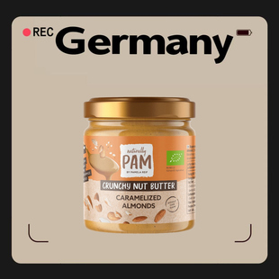德国代购【全场满300包邮】NaturallyPAM酥脆坚果酱200g
