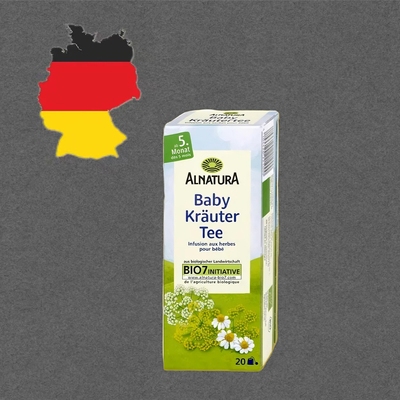 德国代购【全场满5盒包邮】alnatura6个月+demeter有机婴儿茶40g