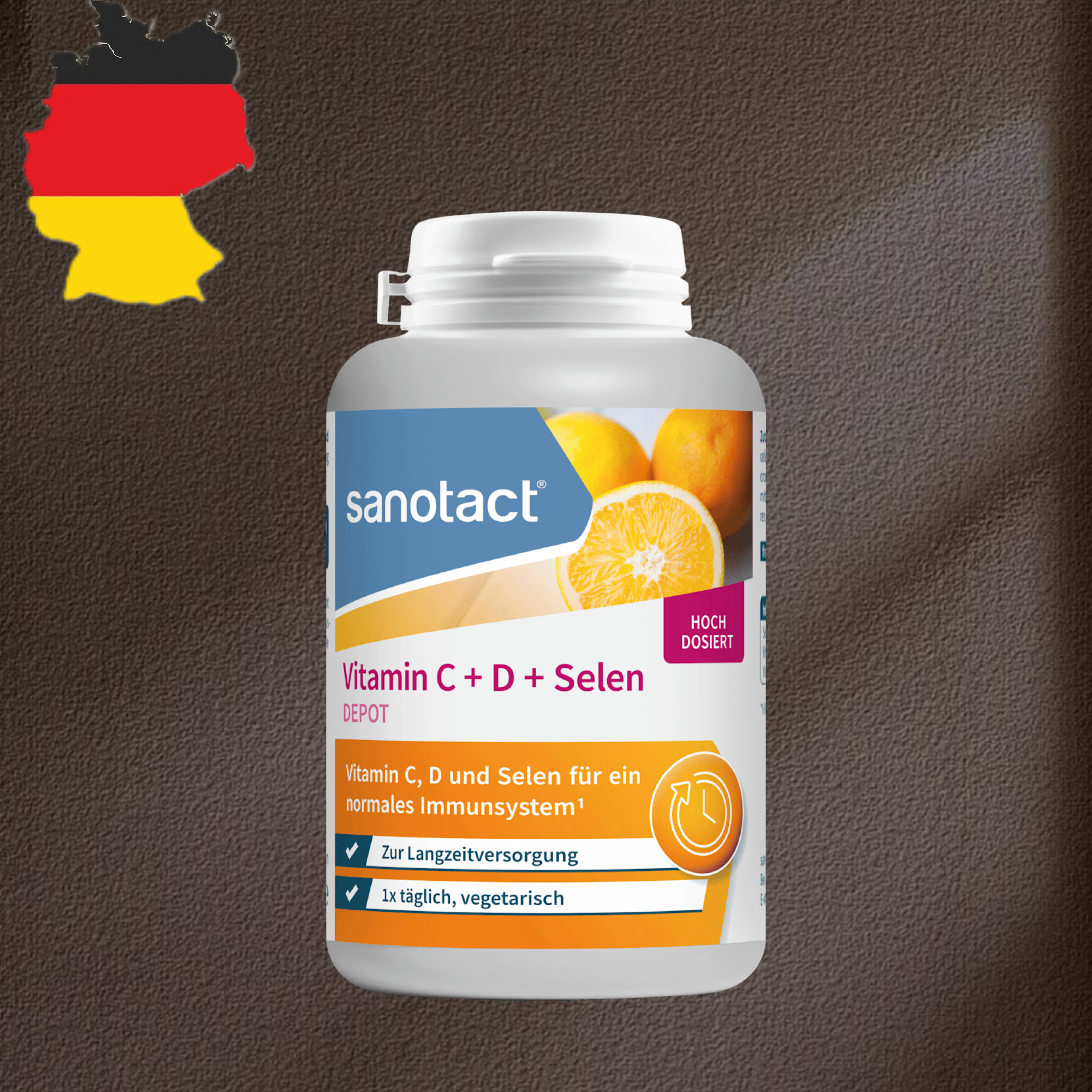 德国代购【全场满300包邮】sanotact复合维生素C硒片247g