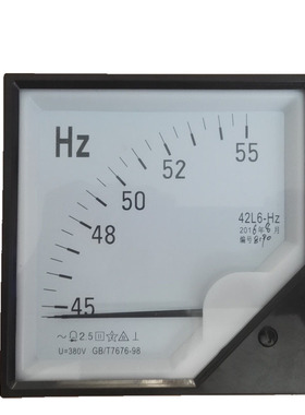 42L6-HZ 指针式 频率表 赫兹表 45-55HZ 220V 380V 42C6特价现货