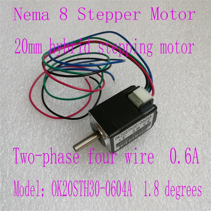 Nema 8 Stepper Motor 20mm 1.8 0.6A 1.8g.cm OK20STH30-0604A