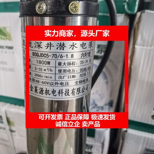 德国十大品牌电动车抽水不锈钢深井直流泵48V60V8叶6叶4叶高扬程