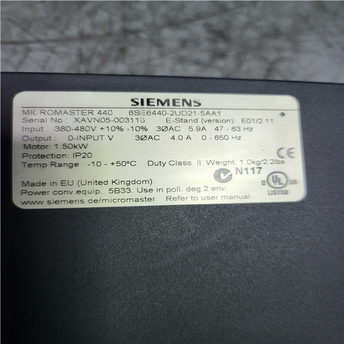 (议价)变频器1.5KW 6SE6440-2UD21-5AA1