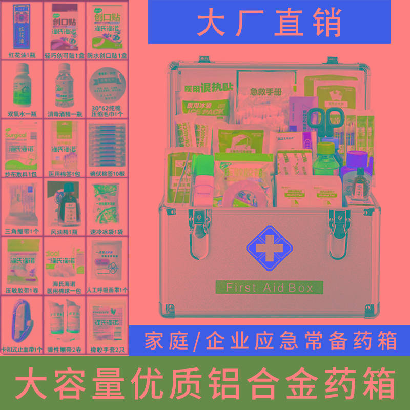 医药箱家用家庭装箱医疗急救箱应急长期储备物资包全套药出诊箱