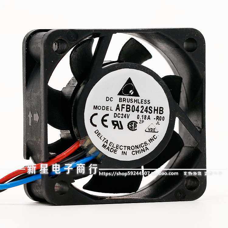 DELTA台达AFB0424SHB-ROO 4015 4CM 24V 0.18A双滚珠耐用散热风扇
