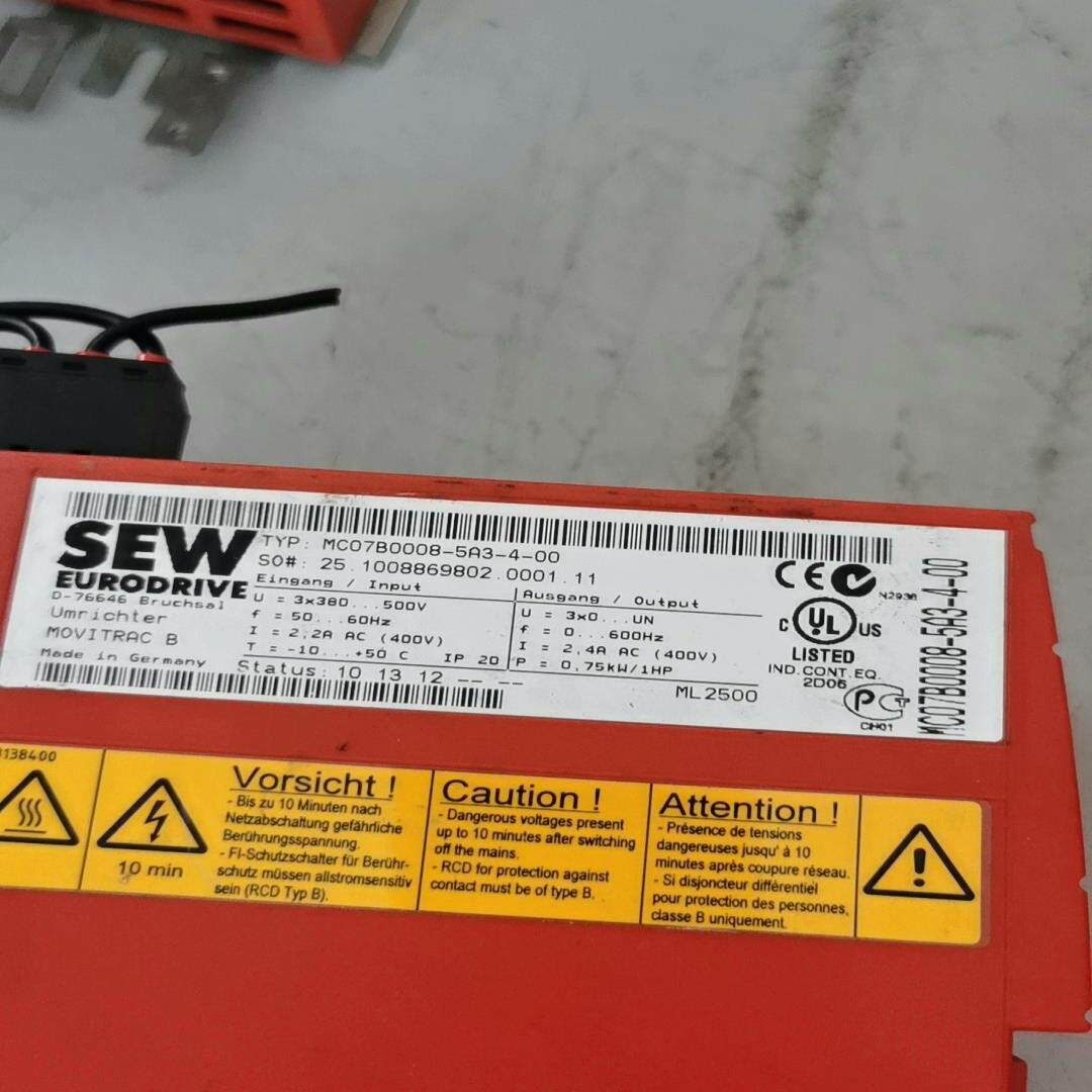【汇生】拆SEW变频器，MC07B0008-5A3-4-00  38【议价】