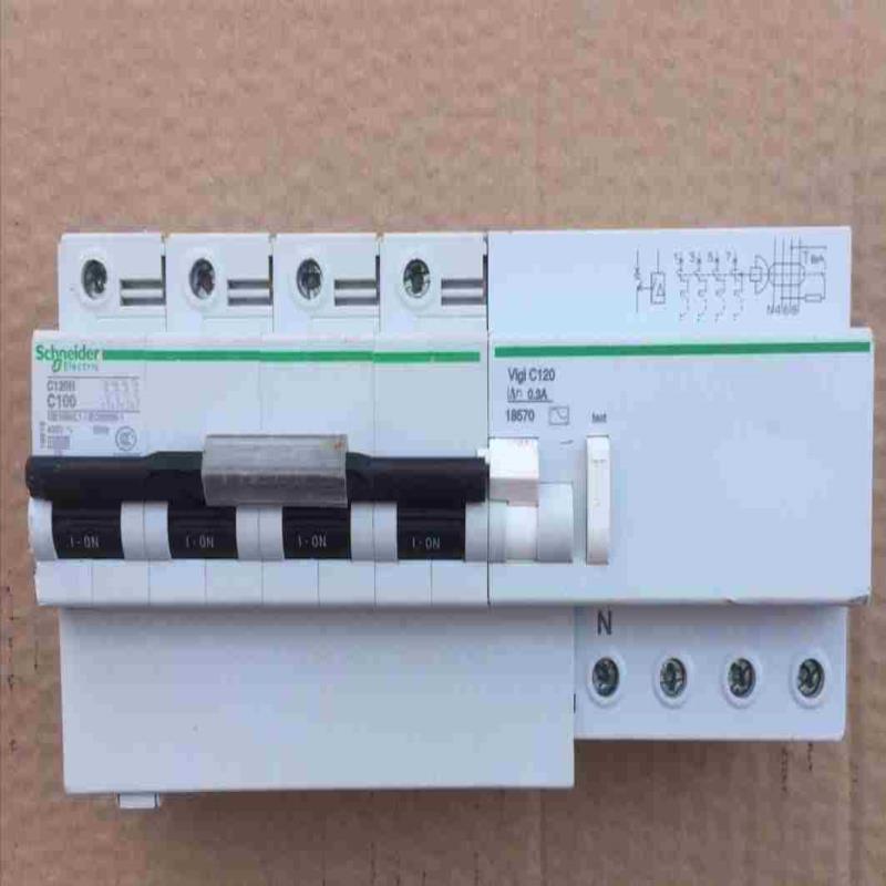 施耐德断路器C120H空开带漏保IC120H 4P100A大议价