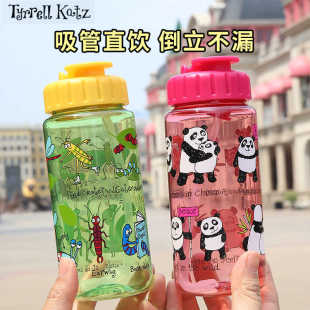 儿童水杯英国tyrrell katz吸管杯水壶宝宝一杯两用杯子夏天上学