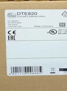 【顺庆】IFM DTE820 易福门全新RFID估算单元 UHF D【议价】