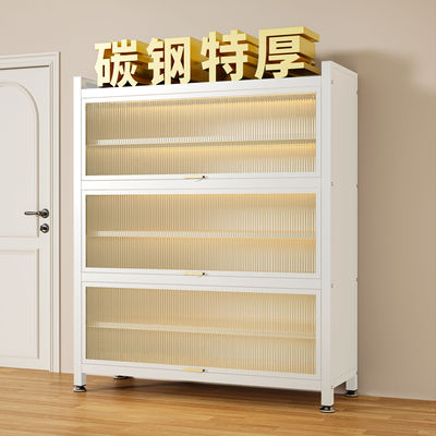 家用钢制鞋柜落地多层防尘鞋架门口入户玄关大容量防潮收纳置物柜