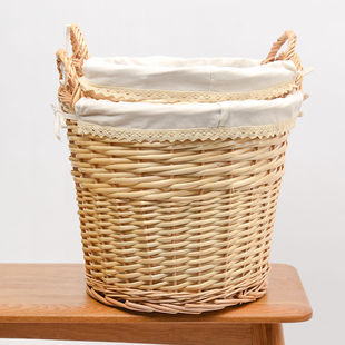 oakliving柳编脏衣篮天然柳条手工编织洗衣篮收纳家用脏衣篓