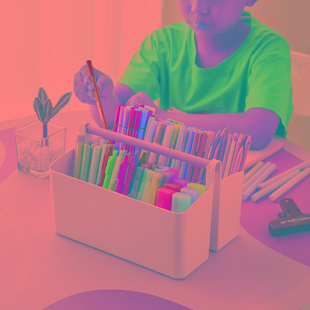 颜色分类笔筒北欧风格文具桶大容量笔架儿童房笔筒