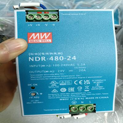 议~明纬电源NDR-480-24线刚装机件功能