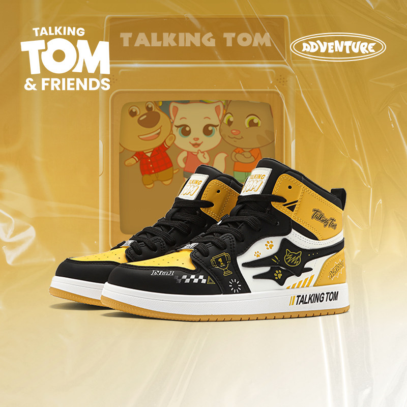 汤姆猫鞋子男鞋高帮板鞋男款2026新款春秋款男生时尚休闲学生潮鞋