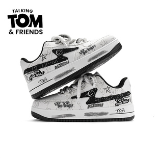 会说话的汤姆猫鞋子男鞋板鞋男款男生休闲涂鸦小白鞋时尚闪电潮鞋