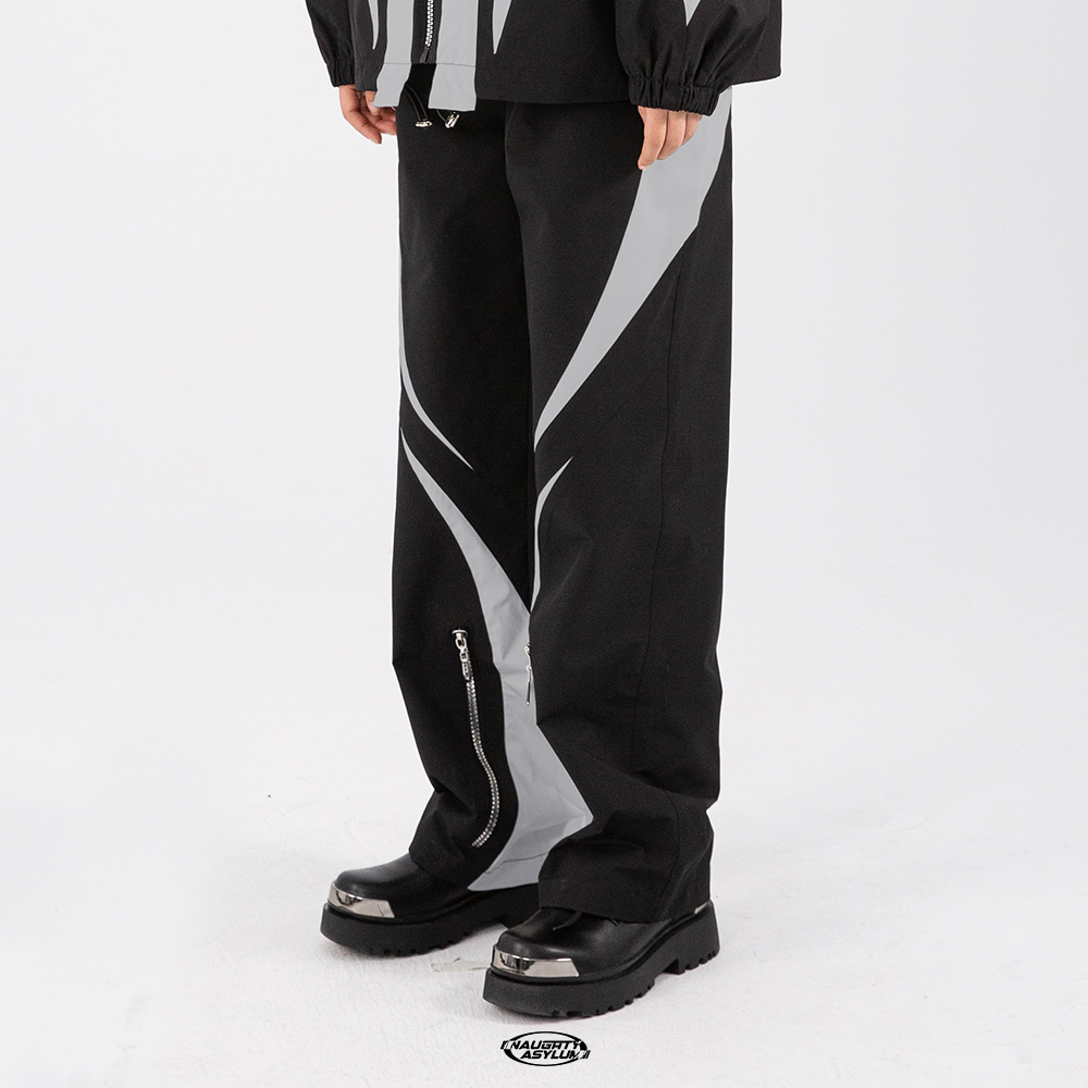 Naughty/A机能风拼接拉链休闲裤