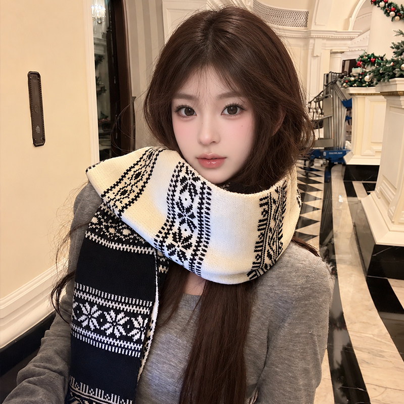 费尔岛围巾女2026年秋冬新款围脖