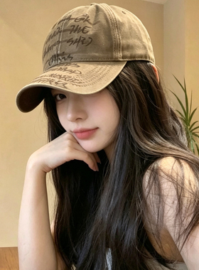 宽檐大头围显脸小棒球帽女