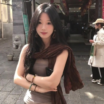 复古棉麻褶皱围巾披肩外搭女2026新款废土风沙漠头巾文艺古着丝巾